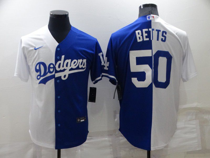 Men Los Angeles Dodgers 50 Betts white blue Game Nike 2022 MLB Jerseys